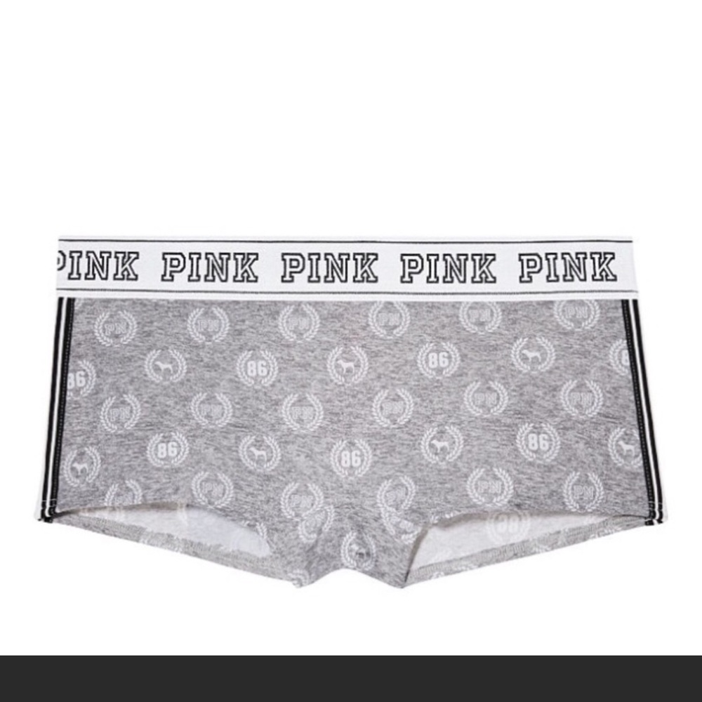 New Victoria’s Secret PINK Ltd Ed Wide Logo Boyshort Panties - XSmall - Picture 1 of 4